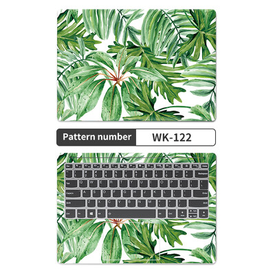 Universal Botany Cover Αυτοκόλλητα Laptop Skins 2 τεμ. 13,3"14"15,6"17,3" Vinyl Skin Leaf Decorate Decal for Macbook /Lenovo/Asus/Hp