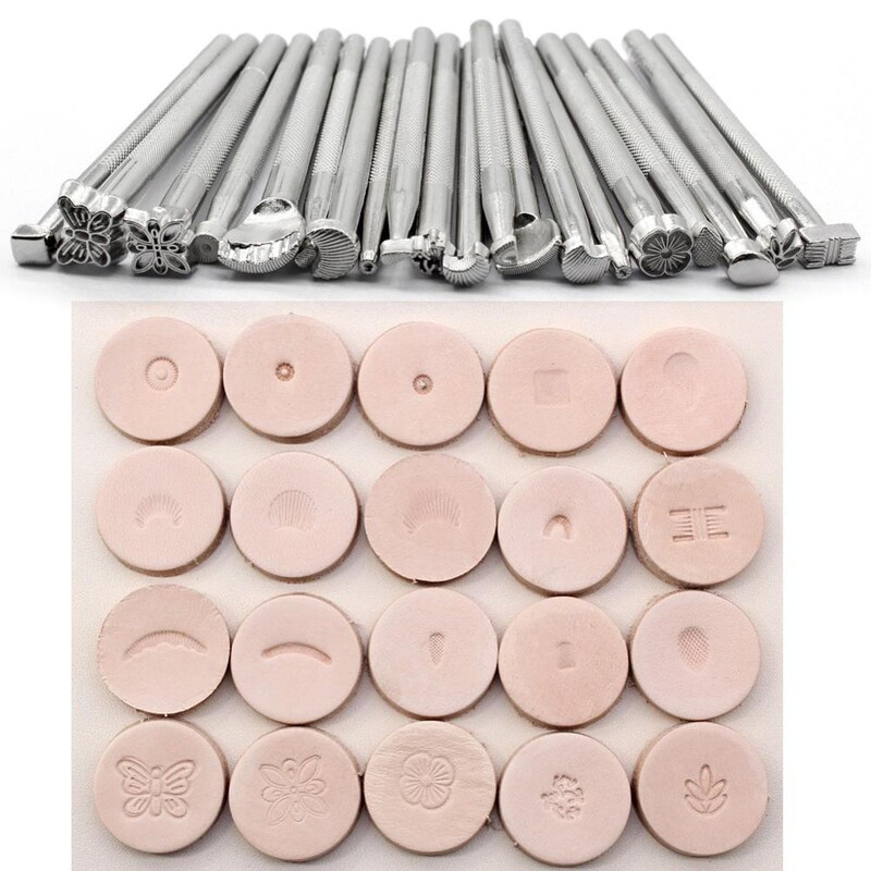 20 kom/odijelo Rezbarenje kože Ručni alati za izradu sedla Zanatski set za graviranje za torbu Alati za izradu koža