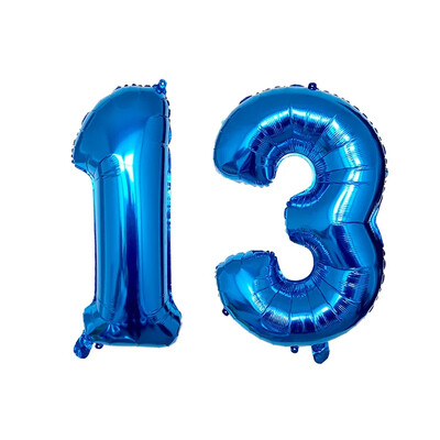 2 ks 32-palcové zlato, strieborné, čierne, modré, červené, héliové fóliové balóny s číslom 10, 11, 12, 13, 14, 15, dekorácie na narodeninovú párty