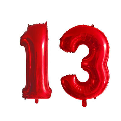2 ks 32-palcové zlato, strieborné, čierne, modré, červené, héliové fóliové balóny s číslom 10, 11, 12, 13, 14, 15, dekorácie na narodeninovú párty