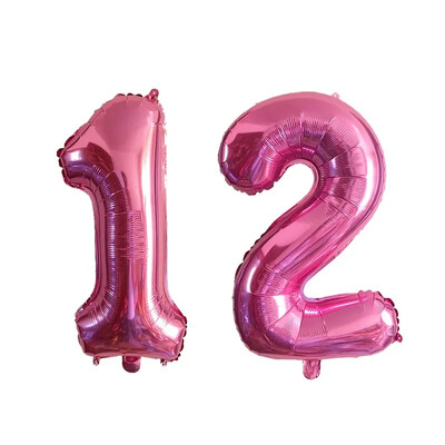 2 ks 32-palcové zlato, strieborné, čierne, modré, červené, héliové fóliové balóny s číslom 10, 11, 12, 13, 14, 15, dekorácie na narodeninovú párty