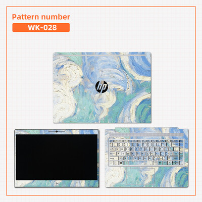 Eļļas gleznojums Cover Klēpjdatora uzlīmju apvalki Tastatūras uzlīmes HP X360/14S dk/ 14s dq/15 da/Pavilion 14 15 PVC Dekoratīvās uzlīmes