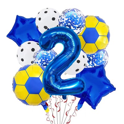 11 ΤΕΜ. Αλουμινόχαρτο ηλίου Μπάλα Ποδόσφαιρο 32 ιντσών Πράσινο Μπλε Κόκκινο Μαύρο Αριθμοί Ποδοσφαίρου Μπαλόνια Παιδικά Αγόρια Διακόσμηση πάρτι γενεθλίων