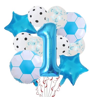 11 ΤΕΜ. Αλουμινόχαρτο ηλίου Μπάλα Ποδόσφαιρο 32 ιντσών Πράσινο Μπλε Κόκκινο Μαύρο Αριθμοί Ποδοσφαίρου Μπαλόνια Παιδικά Αγόρια Διακόσμηση πάρτι γενεθλίων