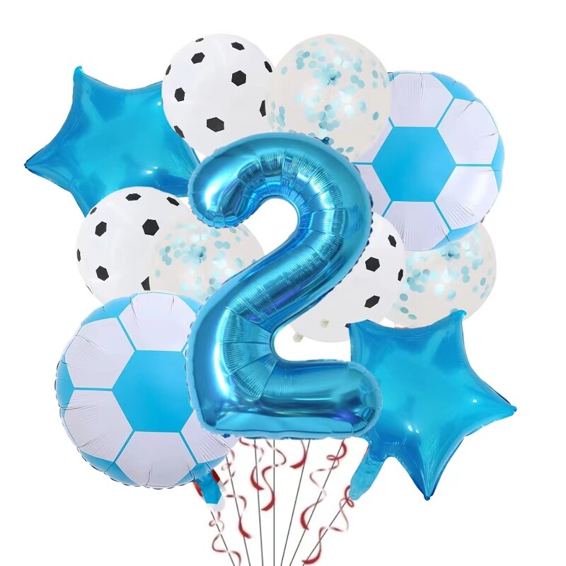 11 ks héliových fóliových loptičiek na futbal, 32 palcov, zelených, modrých, červených a čiernych čísel, futbalových balónov, detských, chlapčenských, narodeninových, dekorácií