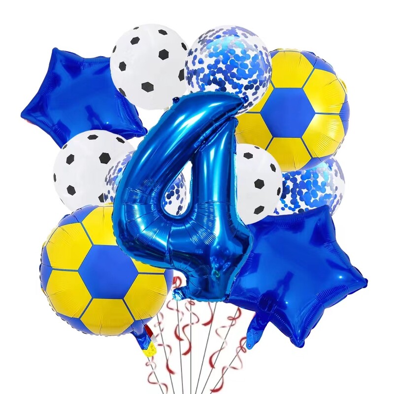 11 ks héliových fóliových loptičiek na futbal, 32 palcov, zelených, modrých, červených a čiernych čísel, futbalových balónov, detských, chlapčenských, narodeninových, dekorácií