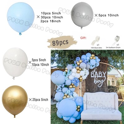 Plavi rođendanski baloni Luk Kit Rođendanski ukrasi Zlatni konfeti Mornarsko plavi balon Dječak Djevojčica Baby Shower Ukrasi za vjenčanje i krštenje