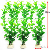 Ύψος 25cm Διακόσμηση Ενυδρείου Fish Tank Aquarium Plastic Plant Artificial Simulation Water Plants for Fish Tank Decor