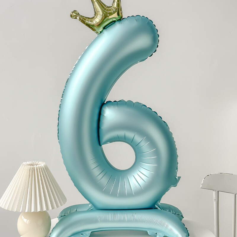 40 colių rožinės mėlynos karūnėlės numerio folijos balionai gimtadienio vakarėliui Vestuvių Kalėdų puošmena Skaitmeninis balionas vaikams Kūdikių dušo oro gaubtai