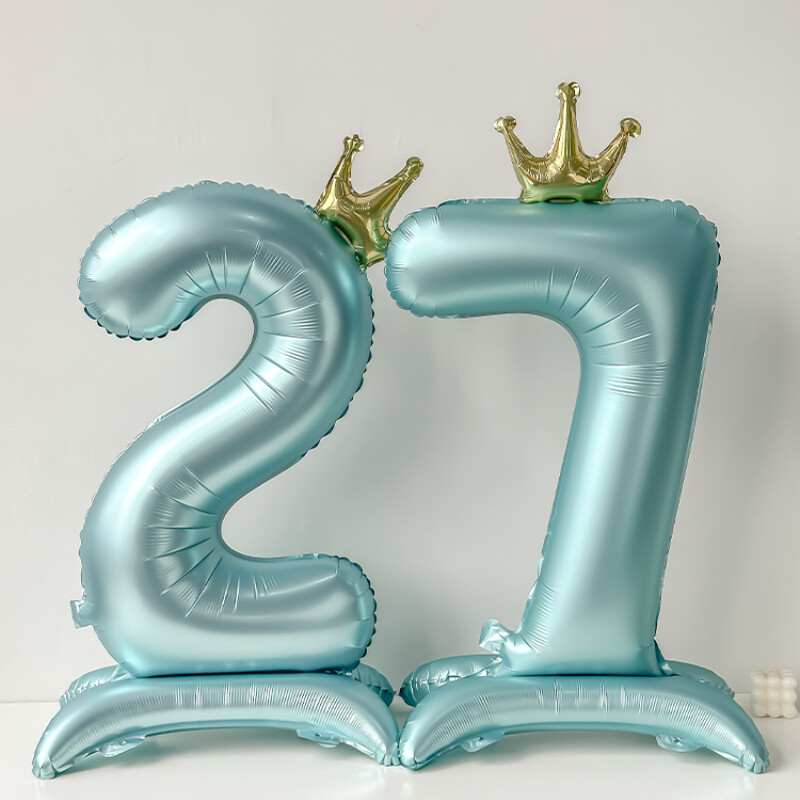 40 colių rožinės mėlynos karūnėlės numerio folijos balionai gimtadienio vakarėliui Vestuvių Kalėdų puošmena Skaitmeninis balionas vaikams Kūdikių dušo oro gaubtai