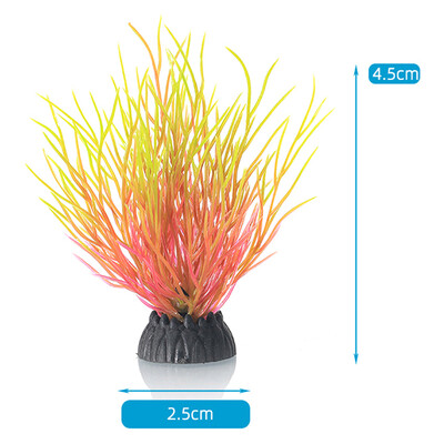 1 τεμ. Προσομοίωση Τεχνητού Φυτού Διακόσμηση Ενυδρείου Πλαστικό Υποβρύχιο Αξεσουάρ Ενυδρείου με χόρτο ζιζανίων Στολίδι Διακόσμηση Δεξαμενής Ψαριών