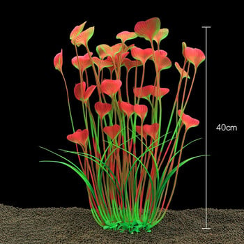 1τμχ Τεχνητά Υποβρύχια Φυτά Ενυδρείο Δεξαμενή Ψαριών Διακόσμηση Φυκιών Πράσινο Μωβ Νερό Χόρτο Προβολή Διακοσμήσεις για το Σπίτι