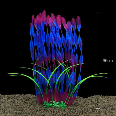1τμχ Τεχνητά Υποβρύχια Φυτά Ενυδρείο Δεξαμενή Ψαριών Διακόσμηση Φυκιών Πράσινο Μωβ Νερό Χόρτο Προβολή Διακοσμήσεις για το Σπίτι