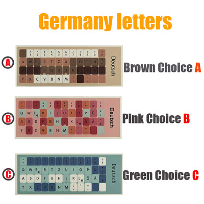 Krāsainas universālas tastatūras uzlīmes, datora tastatūras nomaiņas uzlīmes Tastatūras burtu uzlīmes Nekrītošas, neatstāj pēdas