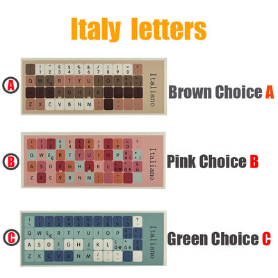 Krāsainas universālas tastatūras uzlīmes, datora tastatūras nomaiņas uzlīmes Tastatūras burtu uzlīmes Nekrītošas, neatstāj pēdas