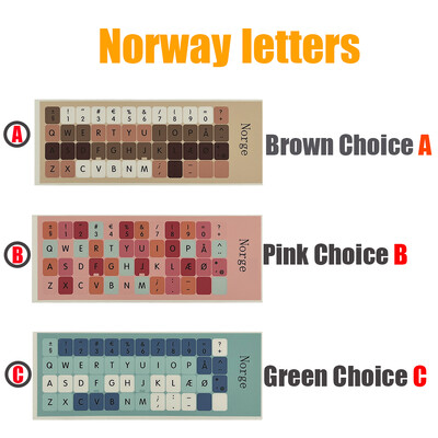 Krāsainas universālas tastatūras uzlīmes, datora tastatūras nomaiņas uzlīmes Tastatūras burtu uzlīmes Nekrītošas, neatstāj pēdas