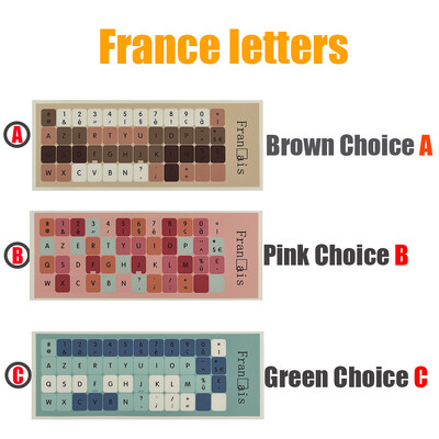 Krāsainas universālas tastatūras uzlīmes, datora tastatūras nomaiņas uzlīmes Tastatūras burtu uzlīmes Nekrītošas, neatstāj pēdas