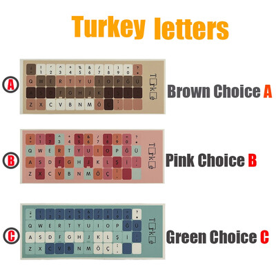 Krāsainas universālas tastatūras uzlīmes, datora tastatūras nomaiņas uzlīmes Tastatūras burtu uzlīmes Nekrītošas, neatstāj pēdas