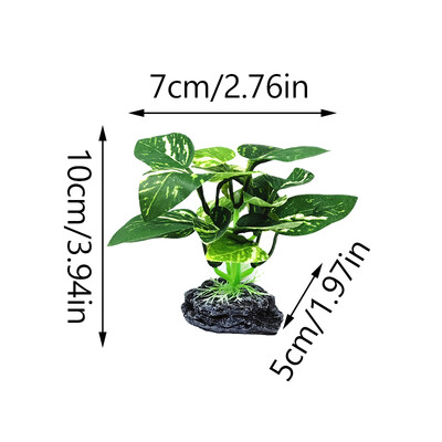 1 vnt tikroviški dirbtiniai vandens augalai terariumo dekoravimui Šilko dirbtinė žalia tikroviška žuvų bako dekoravimui, papuošalas vėžliukui