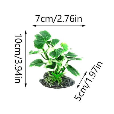 1 vnt tikroviški dirbtiniai vandens augalai terariumo dekoravimui Šilko dirbtinė žalia tikroviška žuvų bako dekoravimui, papuošalas vėžliukui