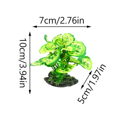 1 vnt tikroviški dirbtiniai vandens augalai terariumo dekoravimui Šilko dirbtinė žalia tikroviška žuvų bako dekoravimui, papuošalas vėžliukui