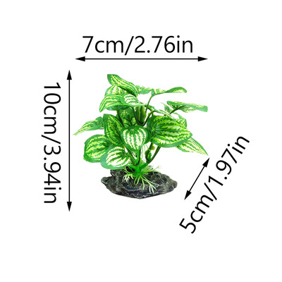 1 vnt tikroviški dirbtiniai vandens augalai terariumo dekoravimui Šilko dirbtinė žalia tikroviška žuvų bako dekoravimui, papuošalas vėžliukui