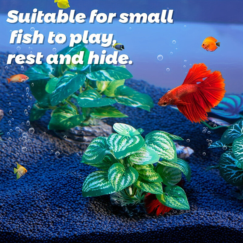 1 vnt tikroviški dirbtiniai vandens augalai terariumo dekoravimui Šilko dirbtinė žalia tikroviška žuvų bako dekoravimui, papuošalas vėžliukui