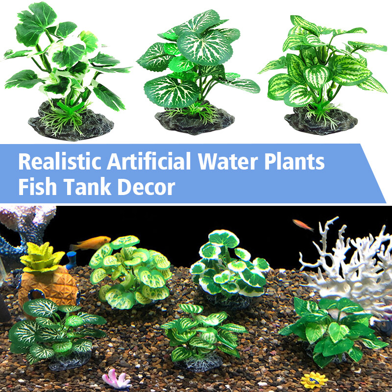 1 vnt tikroviški dirbtiniai vandens augalai terariumo dekoravimui Šilko dirbtinė žalia tikroviška žuvų bako dekoravimui, papuošalas vėžliukui