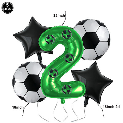 Futbolo balionų rinkinio gimtadienio dekoras berniukui Futbolo gimtadienio vakarėlio reikmenys Futbolo vakarėlis Balionas Futbolo sporto teminės vakarėlio paslaugos