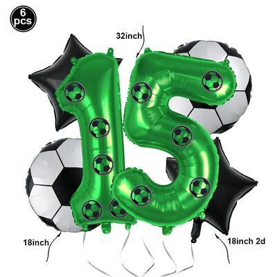 Futbolo balionų rinkinio gimtadienio dekoras berniukui Futbolo gimtadienio vakarėlio reikmenys Futbolo vakarėlis Balionas Futbolo sporto teminės vakarėlio paslaugos