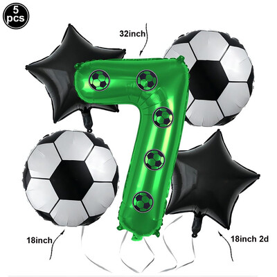 Futbolo balionų rinkinio gimtadienio dekoras berniukui Futbolo gimtadienio vakarėlio reikmenys Futbolo vakarėlis Balionas Futbolo sporto teminės vakarėlio paslaugos