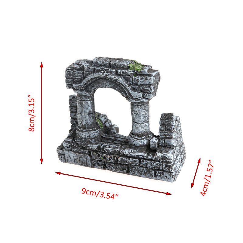 Akvárium dekoráció gyanta Róma tér kőoszlopok Akvárium tereprendezés akvárium Dísz dekoráció Tájkép dekoratív