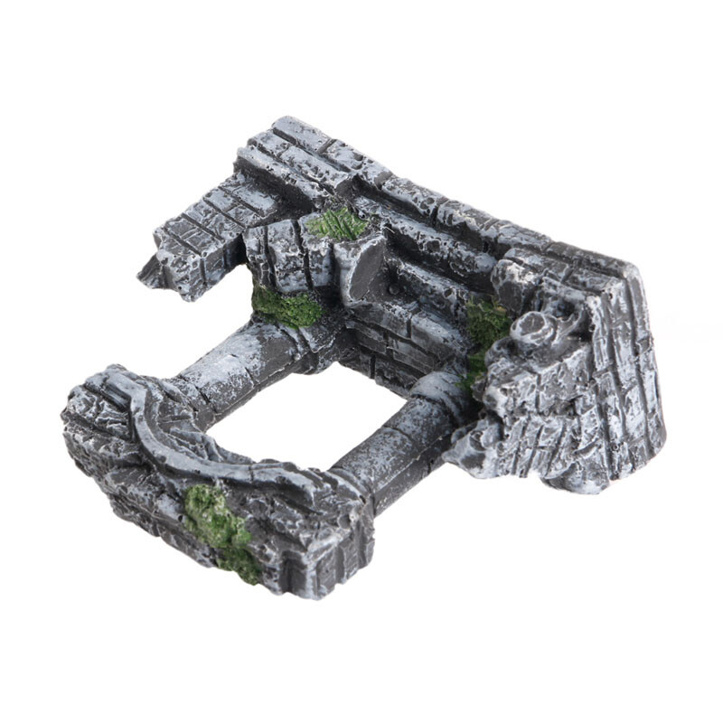 Akvárium dekoráció gyanta Róma tér kőoszlopok Akvárium tereprendezés akvárium Dísz dekoráció Tájkép dekoratív