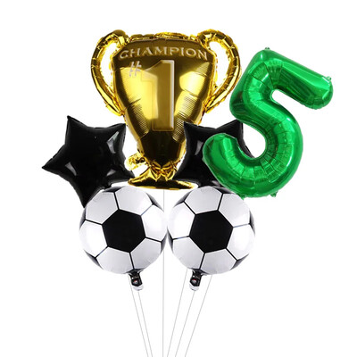 32-palcové zelené číslice, guľôčkové futbalové héliové balóny, trofejné balóny, detské darčeky, narodeninové párty, dekorácie pre deti