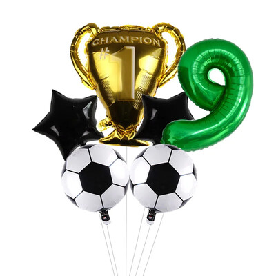 32-palcové zelené číslice, guľôčkové futbalové héliové balóny, trofejné balóny, detské darčeky, narodeninové párty, dekorácie pre deti