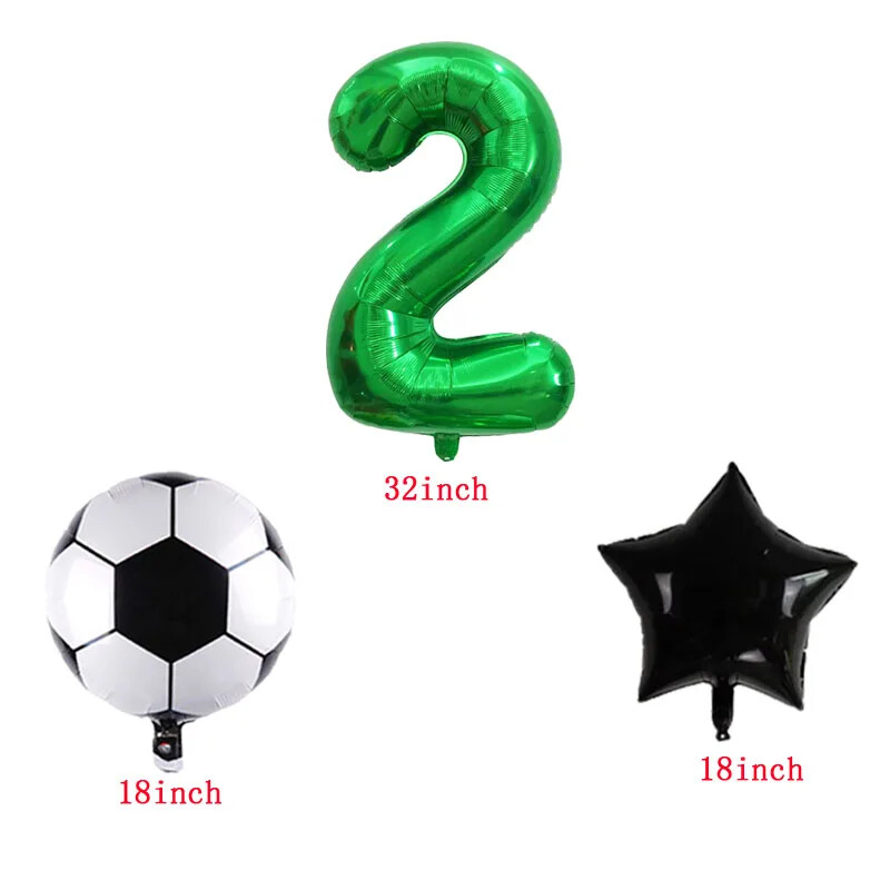 32-palcové zelené číslice, guľôčkové futbalové héliové balóny, trofejné balóny, detské darčeky, narodeninové párty, dekorácie pre deti