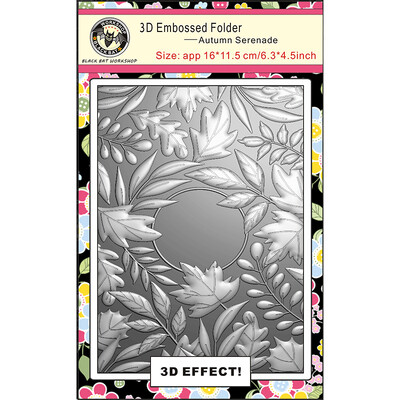 Stil nou 2024 - Serenade de toamnă Clasic 3d Relief Sculptură Folder, Diy Hârtie Decupaje Mold Transparent Placă de Plastic Design, Scr