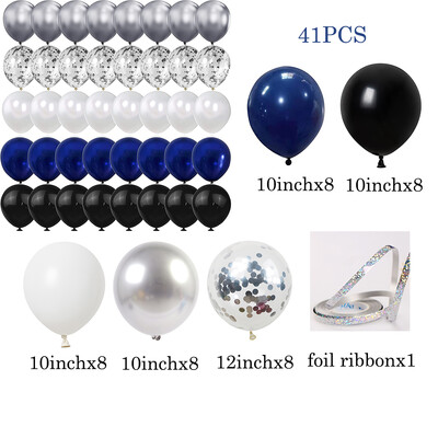 Mornarsko plava balonska vijenca s lukom Bijeli tirkizni balon Vjenčanje Dječji tuš Zaruke Dekoracija za proslavu prvog rođendana za djecu