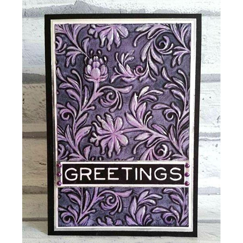 Uus 3-D tekstuuriga fade reljeefne kaust – Tim Holtzi minibotaanikaaed, kasutatakse kaartide valmistamiseks Väljalõigete albumi paberist isetehtud dekoratiivtoode