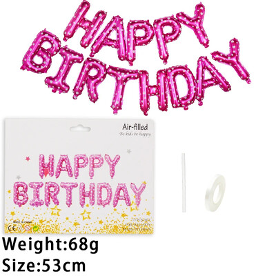 13 buc. Baloane La mulți ani Decorație pentru petrecere, auriu, negru, albastru, baloane din folie cu litere, set de baloane pentru băieți