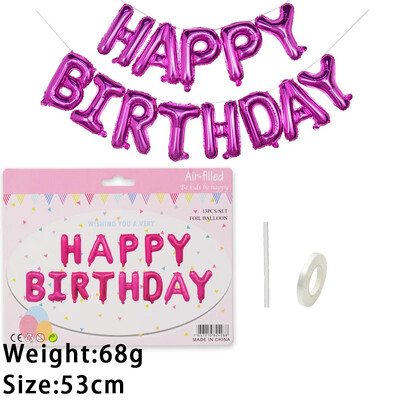 13 buc. Baloane La mulți ani Decorație pentru petrecere, auriu, negru, albastru, baloane din folie cu litere, set de baloane pentru băieți