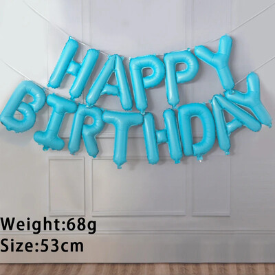 13 buc. Baloane La mulți ani Decorație pentru petrecere, auriu, negru, albastru, baloane din folie cu litere, set de baloane pentru băieți