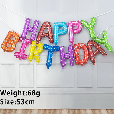 13 buc. Baloane La mulți ani Decorație pentru petrecere, auriu, negru, albastru, baloane din folie cu litere, set de baloane pentru băieți