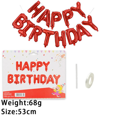 13 buc. Baloane La mulți ani Decorație pentru petrecere, auriu, negru, albastru, baloane din folie cu litere, set de baloane pentru băieți