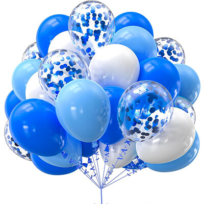 20 de bucăți 12 inch, albastru-marin, auriu, confetti, baloane metalice, decorațiuni pentru petrecerea de la mulți ani, adulți, copii, pentru baby shower, articole de nuntă