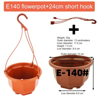 Plastikinis aštuonkampis pakabinamas vazono krepšelis Gėlių vazonų pakabos laikiklio sienelės apdaila kiemo sodo balkonų sodintuvams