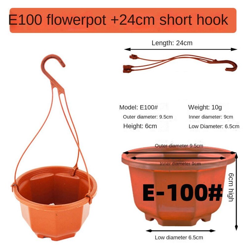 Plastikinis aštuonkampis pakabinamas vazono krepšelis Gėlių vazonų pakabos laikiklio sienelės apdaila kiemo sodo balkonų sodintuvams