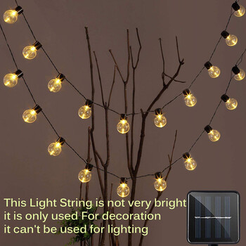 5/7/12M Solar Led Globe Fairy String Lights Χριστουγεννιάτικη γιρλάντα Street Wedding Bulb Lamps Outdoor for Party Holiday Garden Patio