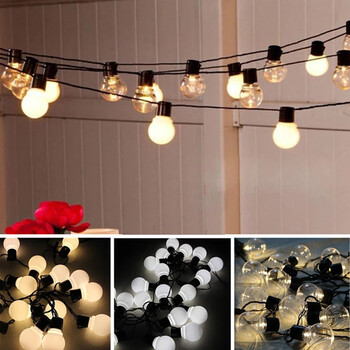 5/7/12M Solar Led Globe Fairy String Lights Χριστουγεννιάτικη γιρλάντα Street Wedding Bulb Lamps Outdoor for Party Holiday Garden Patio