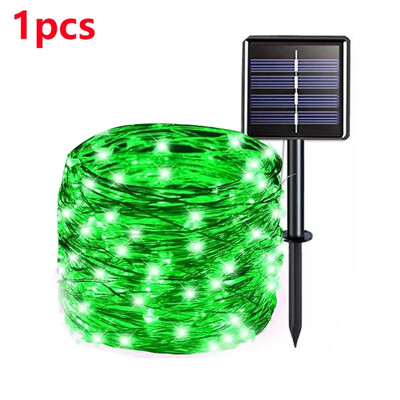 8 Λειτουργίες Ηλιακά Χάλκινα Φωτάκια χορδών Γιρλάντα Εξωτερικού Κήπου Αδιάβροχα Φωτάκια Νεράιδας Χριστουγεννιάτικη διακόσμηση γάμου